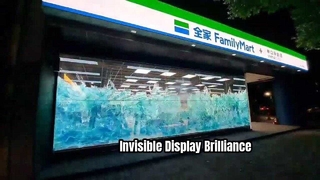 Niewidoczny ekran LED, płynny wyświetlacz